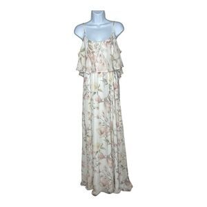Show‎ Me Your Mumu Maxi Dress Size Medium Floral Chiffon Flowy Romantic Fairy